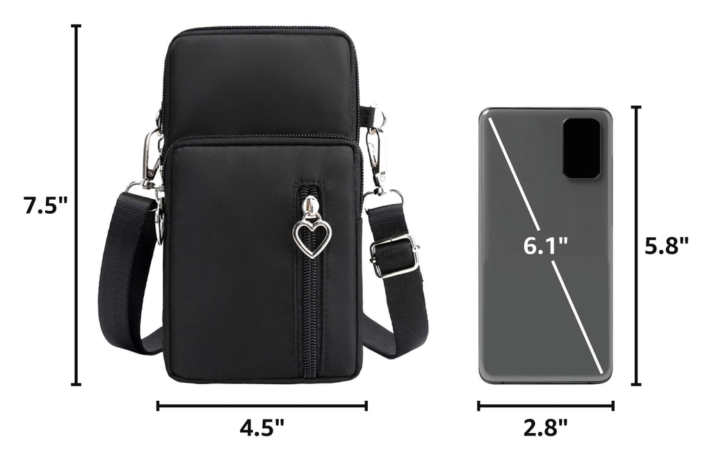 Women's Small Nylon Phone Crossbody Bag