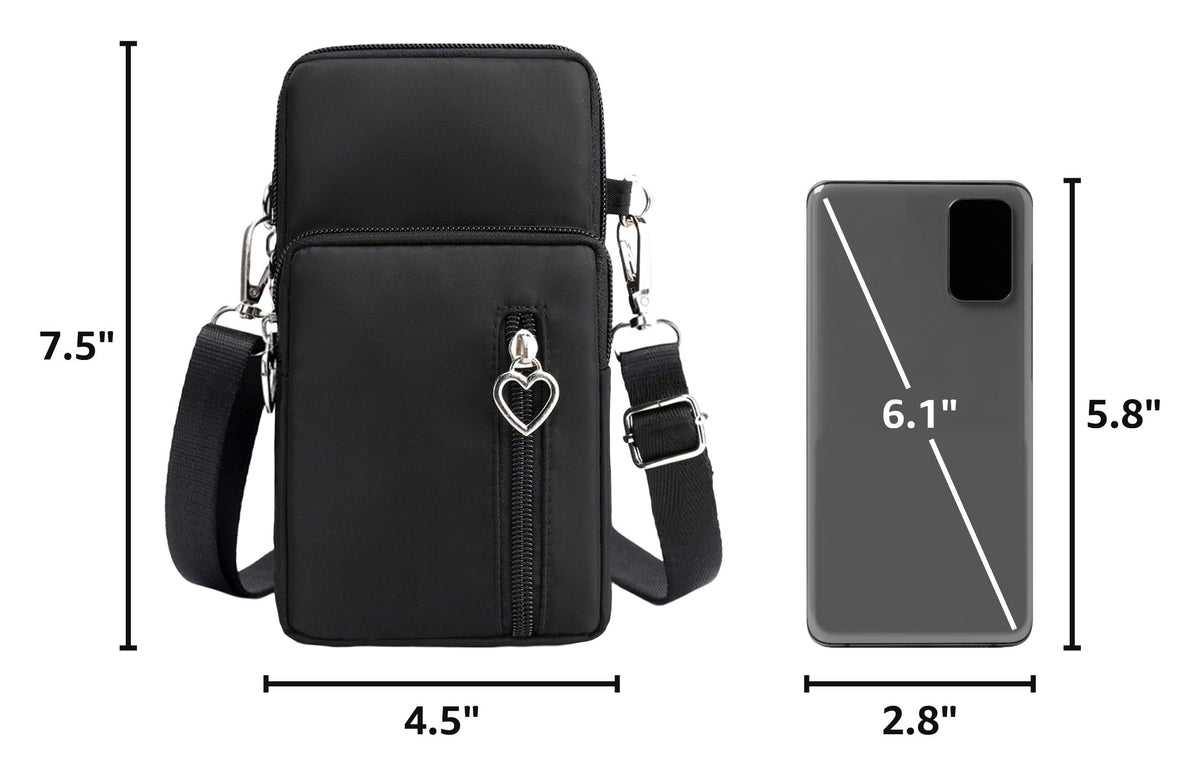 Women's Small Nylon Phone Crossbody Bag