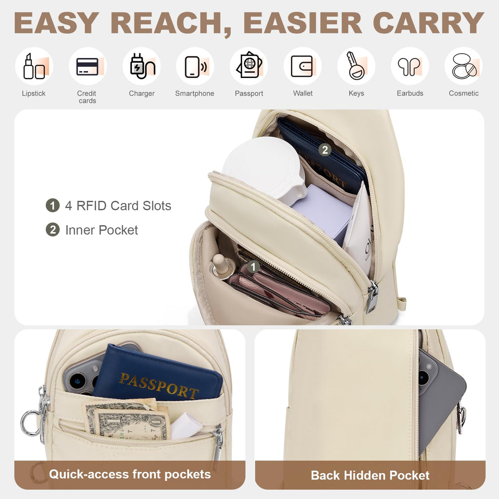 Women's Anti-Theft RFID Travel Sling Bag