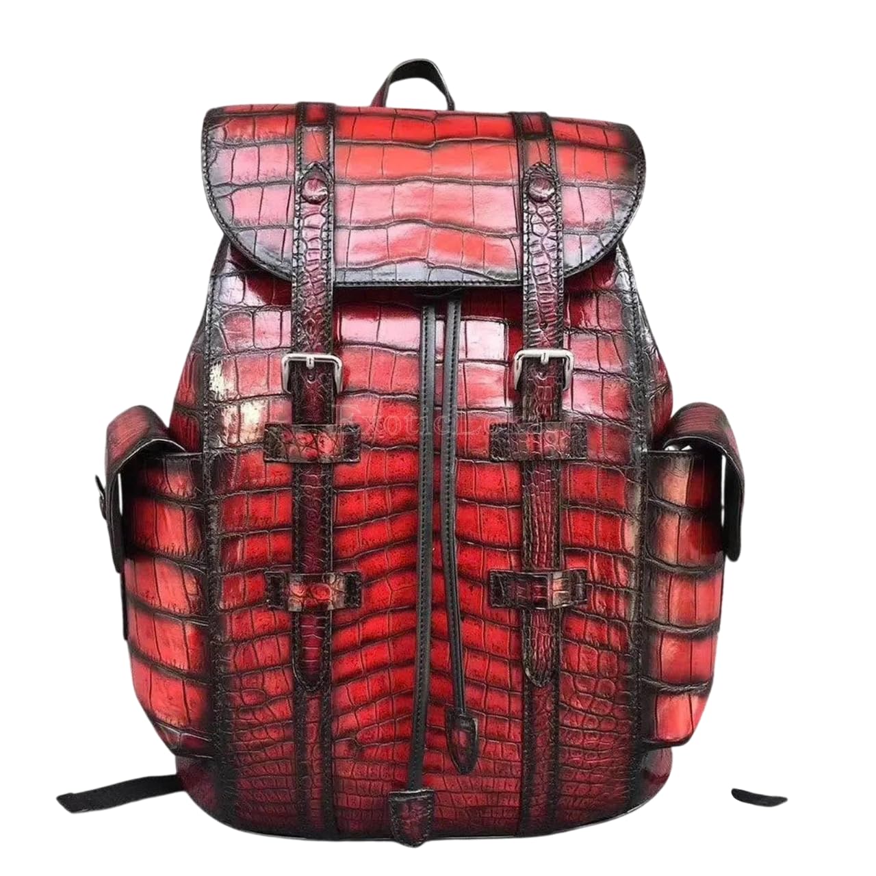 Unisex Genuine Alligator Leather Backpack