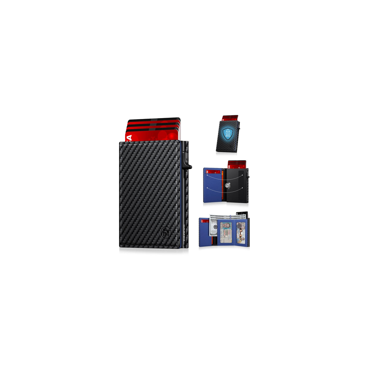Men's RFID-Blocking Trifold Leather Wallet