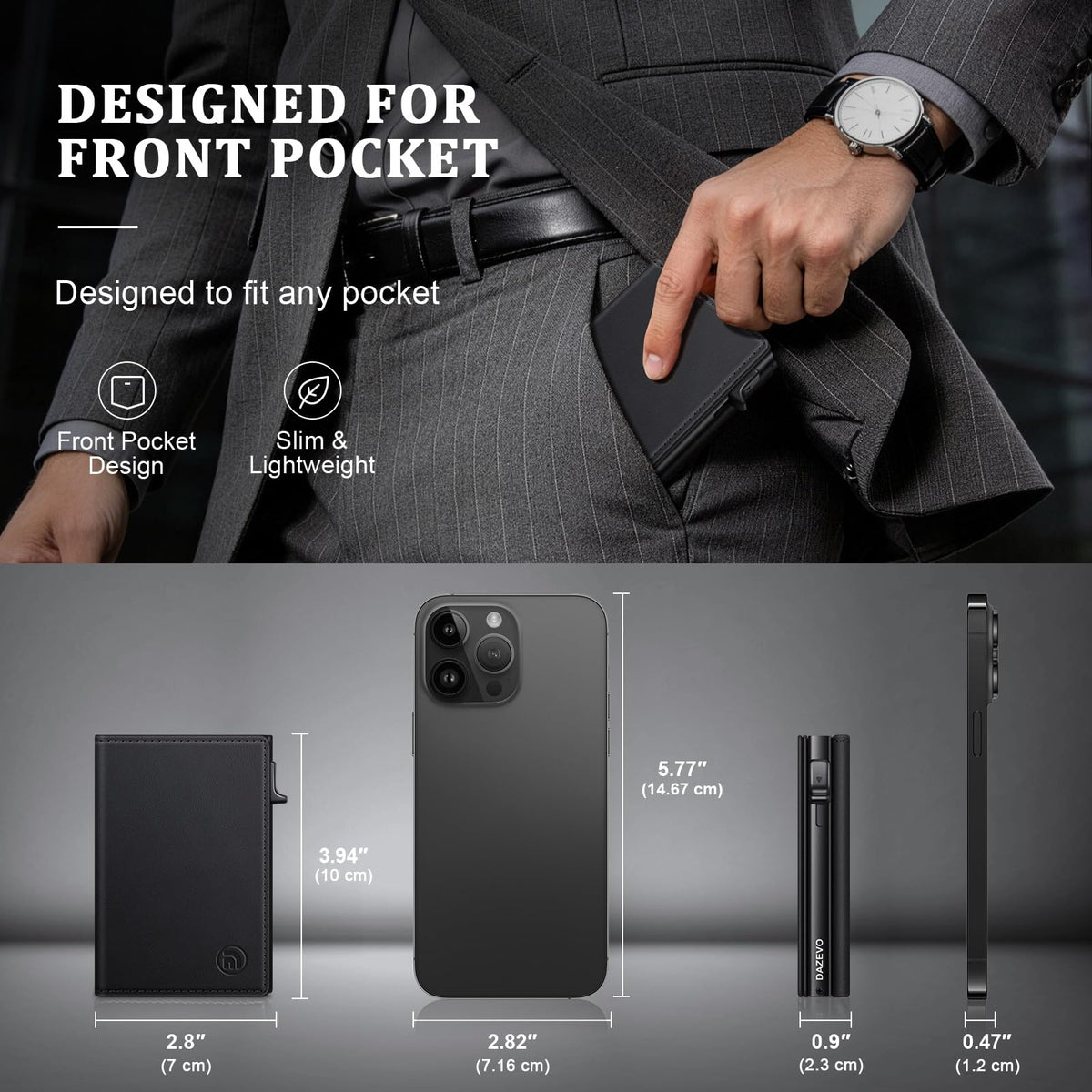 Men's RFID-Blocking Trifold Leather Wallet