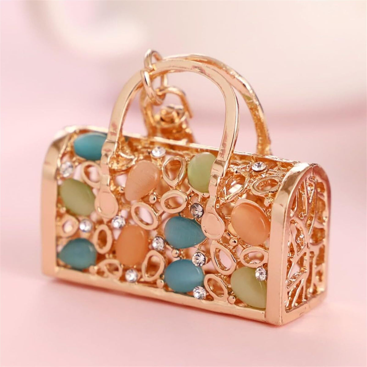 Crystal Rhinestone Keychain Handbag Charm