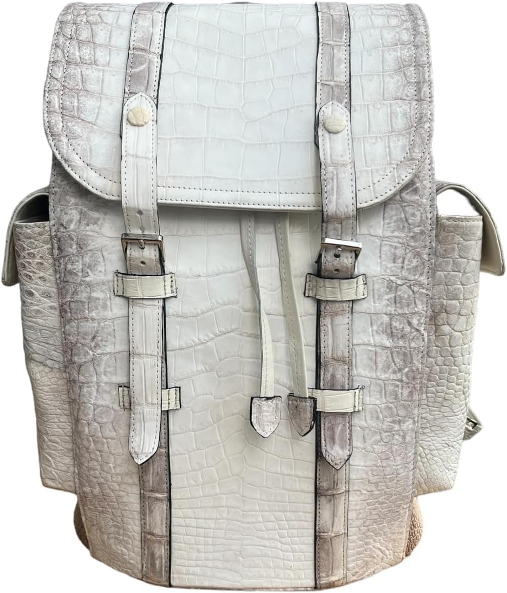 Unisex Genuine Alligator Leather Backpack