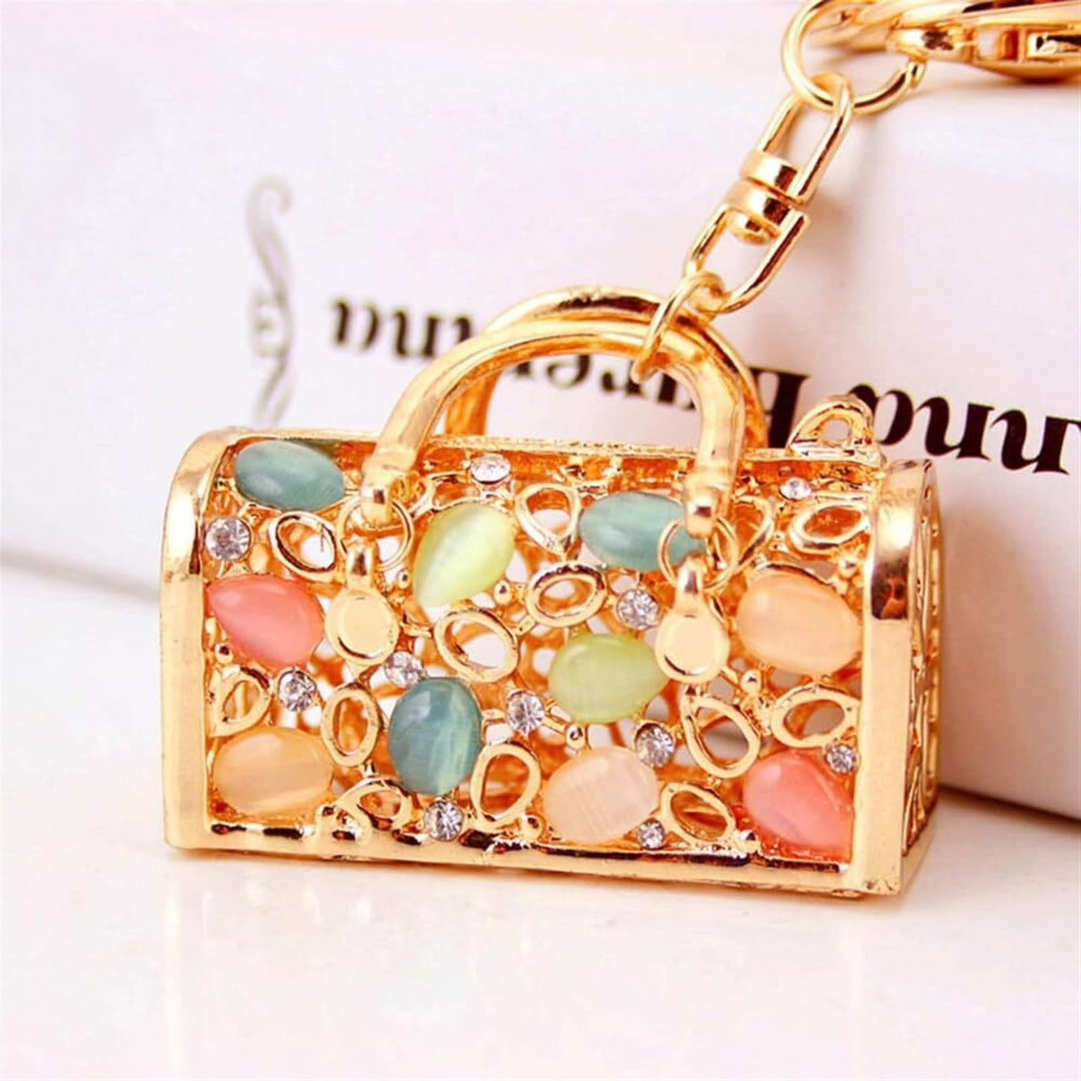 Crystal Rhinestone Keychain Handbag Charm