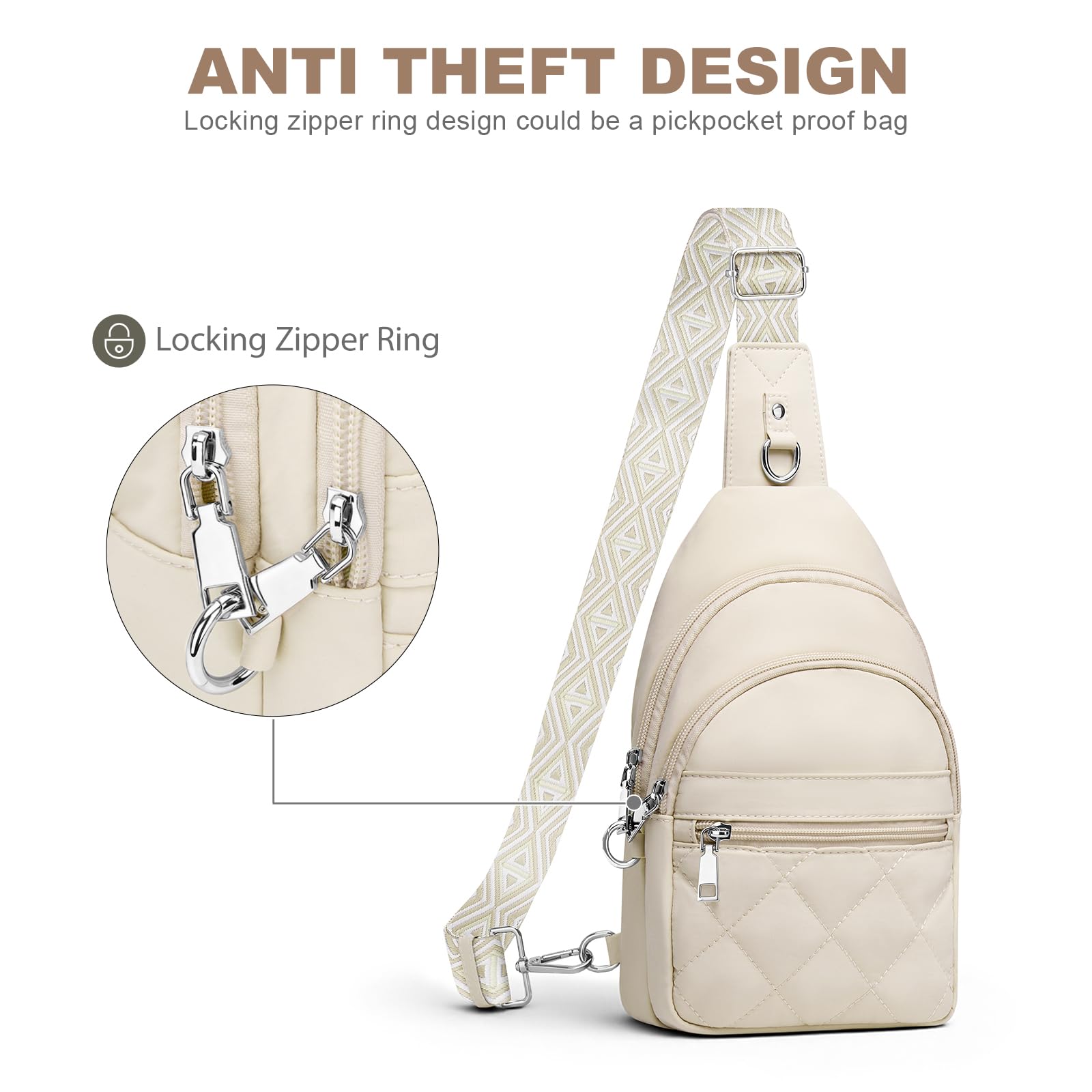 Women's Anti-Theft RFID Travel Sling Bag