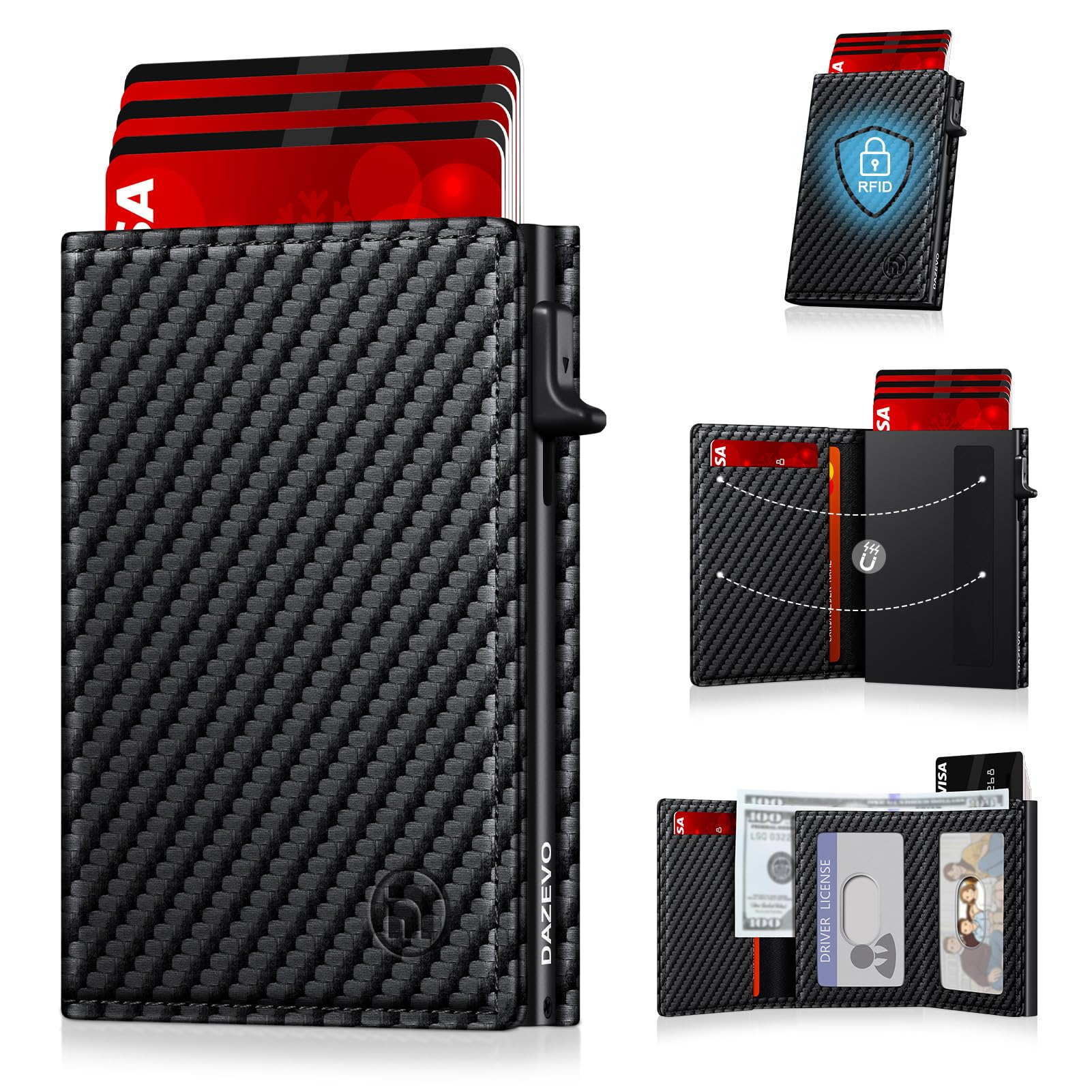 Men's RFID-Blocking Trifold Leather Wallet