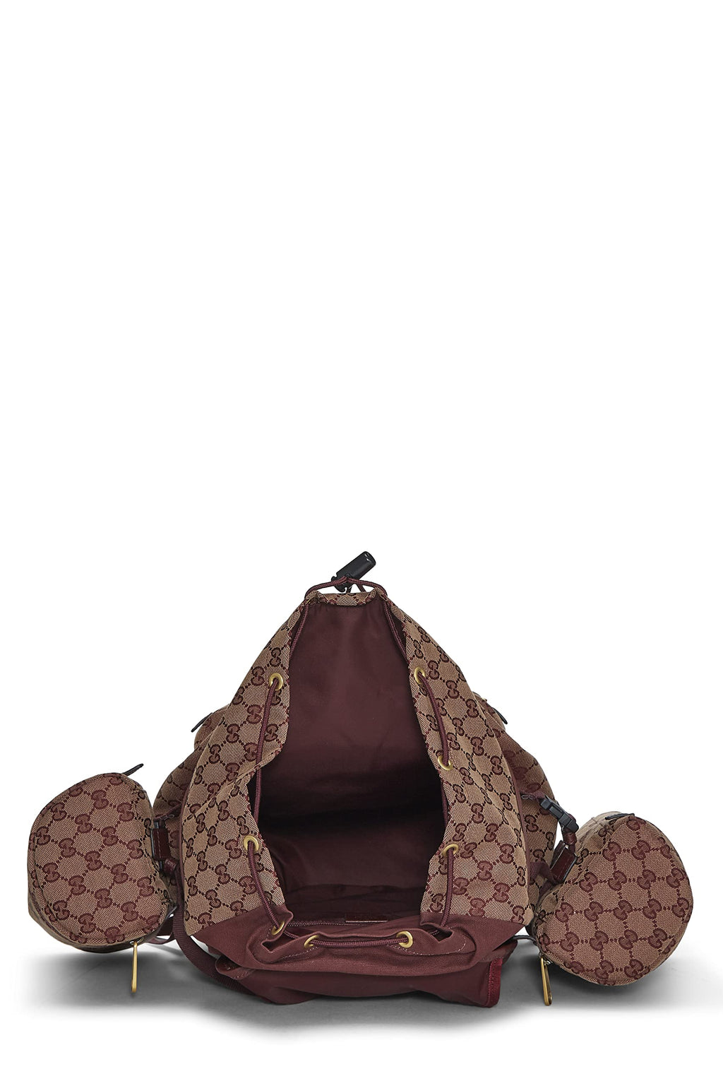 Pre-Loved Burgundy Monogram Canvas Hiking Backpack