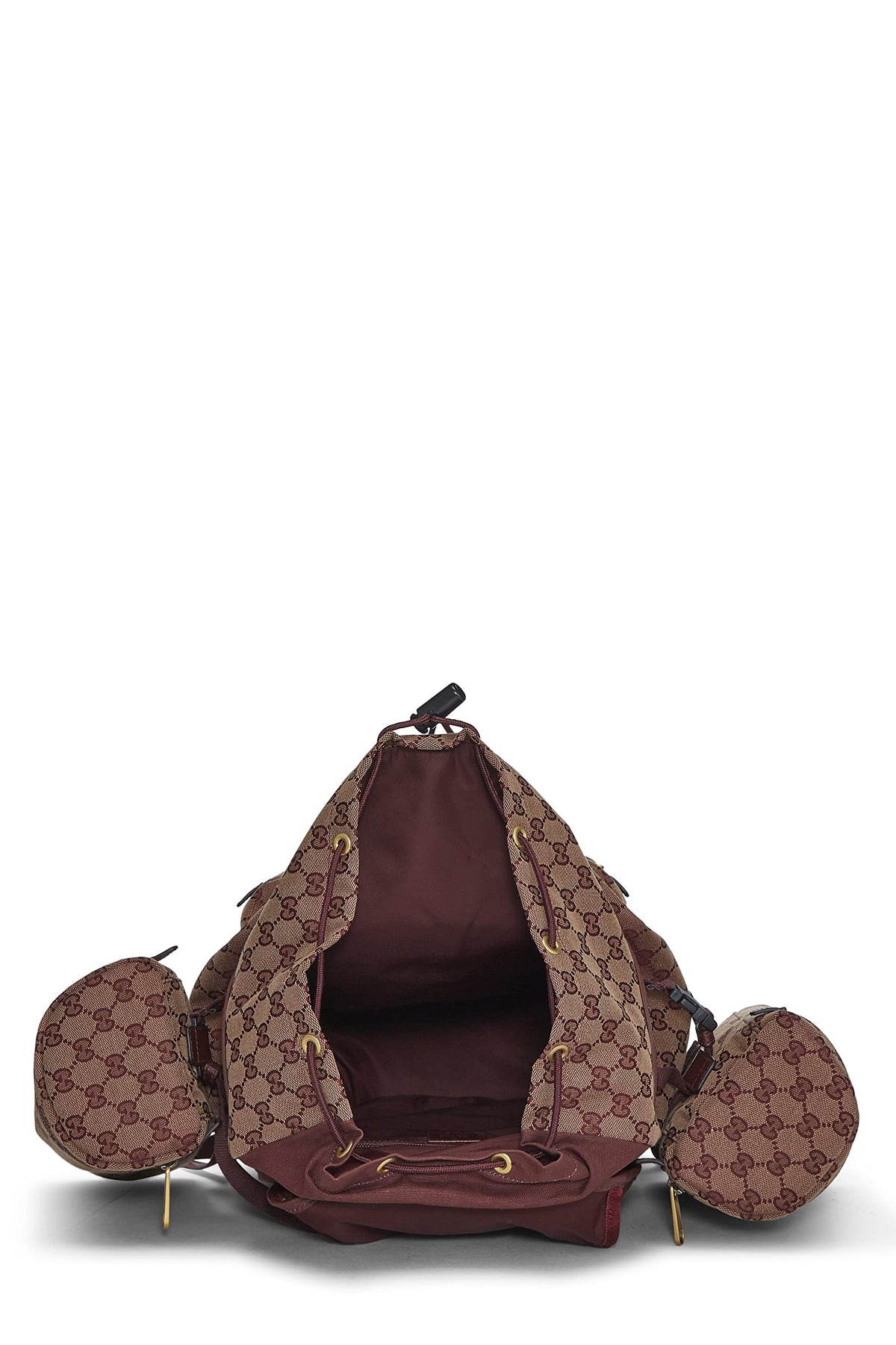 Pre-Loved Burgundy Monogram Canvas Hiking Backpack