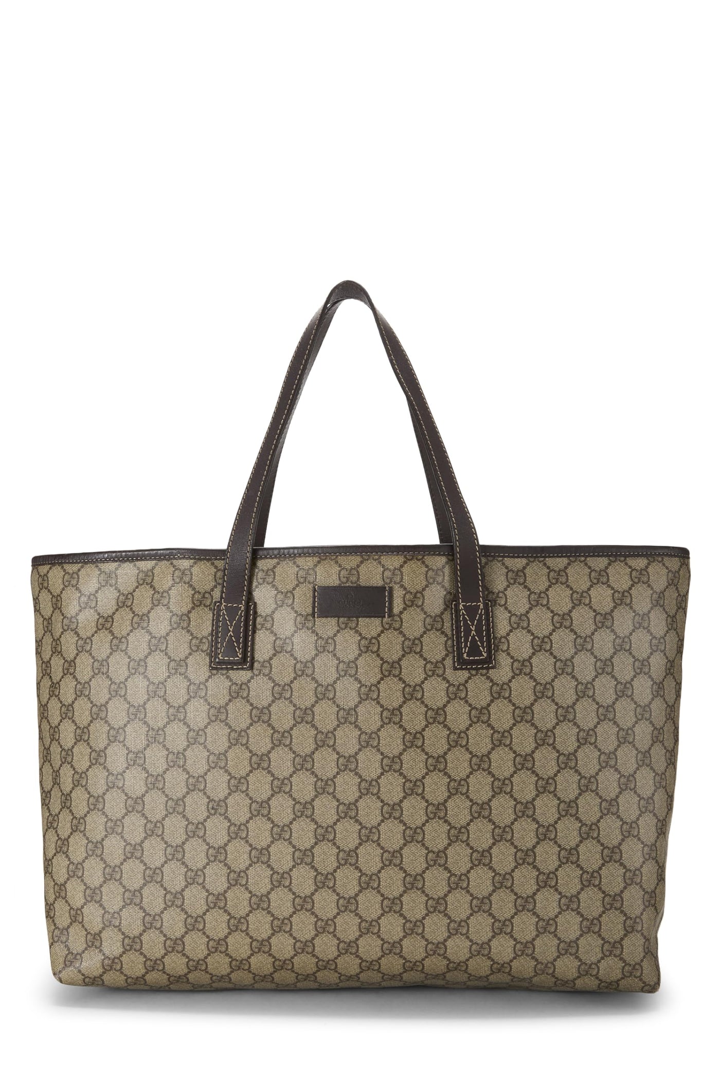 Pre-Loved Large Brown Monogram Canvas Tote Bag