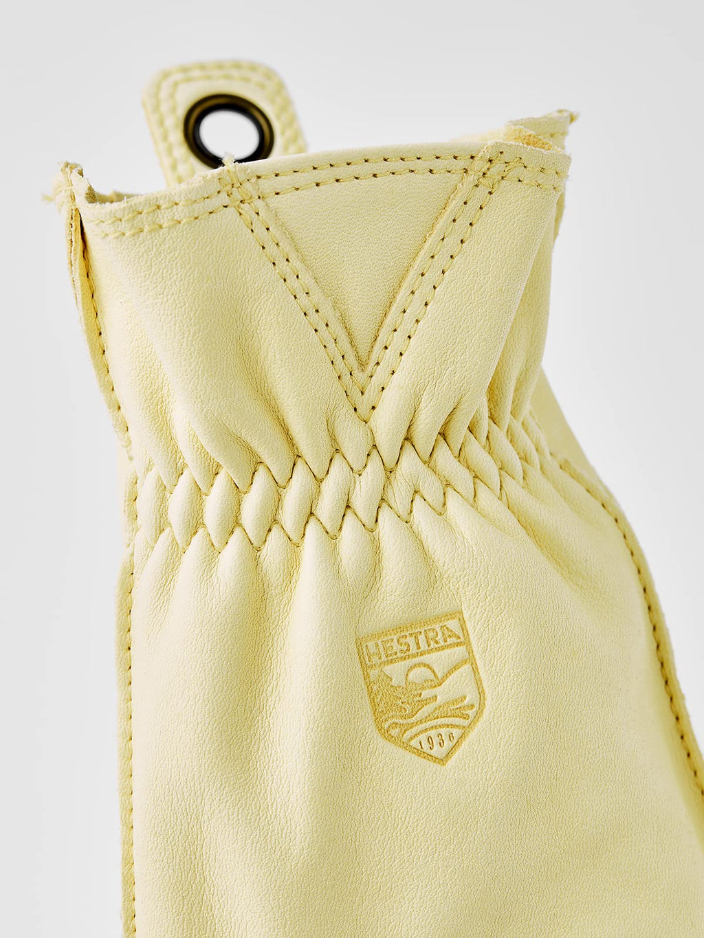 Water-Resistant Leather Outdoor Gloves, Natural Brown