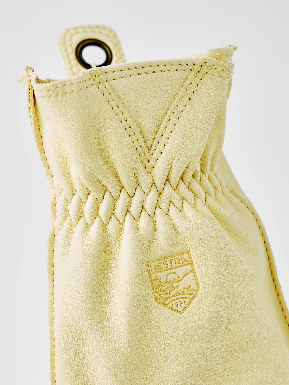 Water-Resistant Leather Outdoor Gloves, Natural Brown
