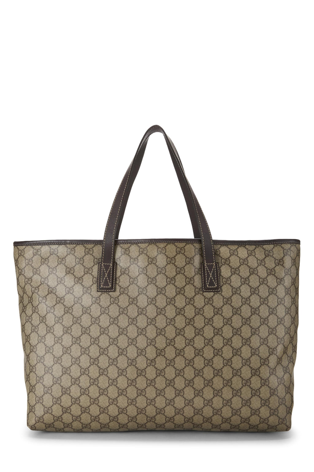 Pre-Loved Large Brown Monogram Canvas Tote Bag
