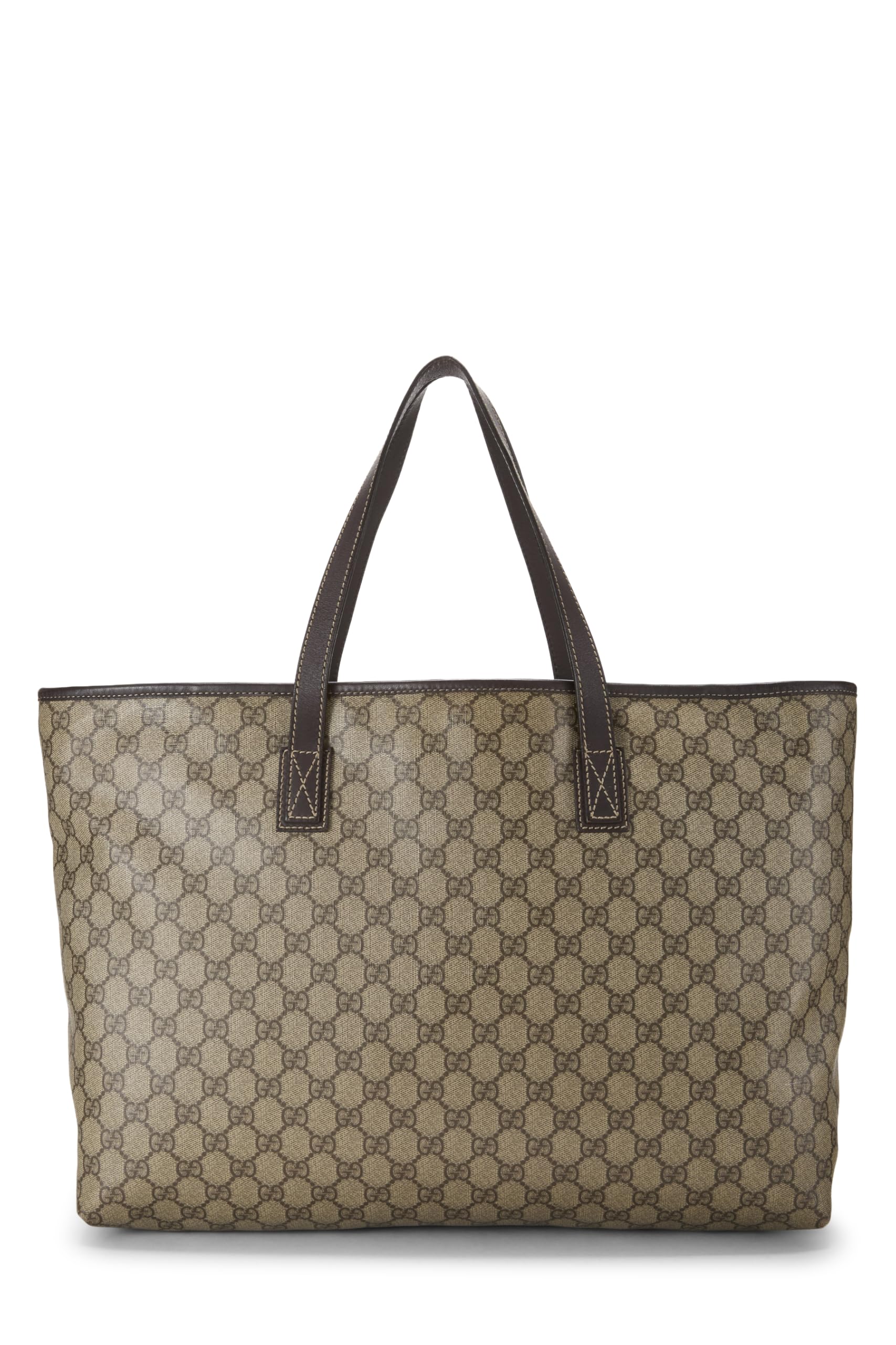 Pre-Loved Large Brown Monogram Canvas Tote Bag