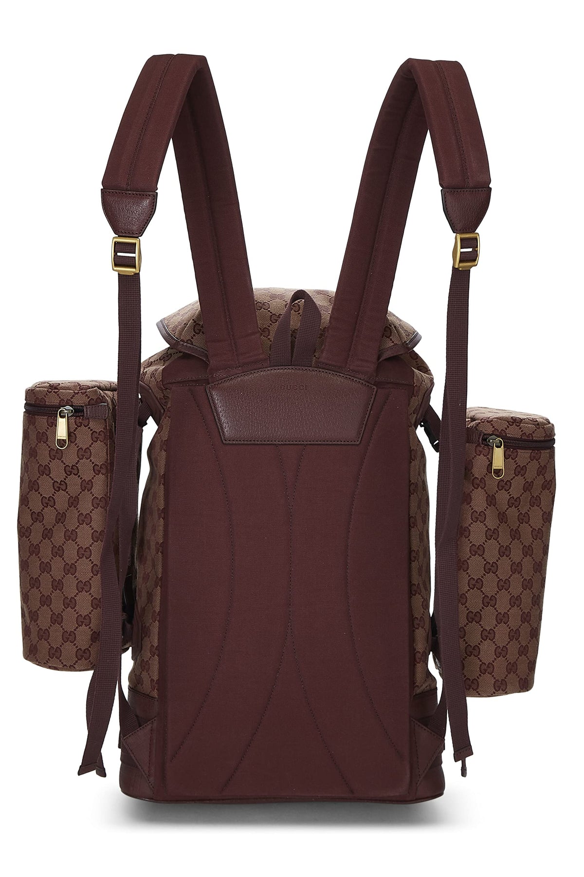Pre-Loved Burgundy Monogram Canvas Hiking Backpack