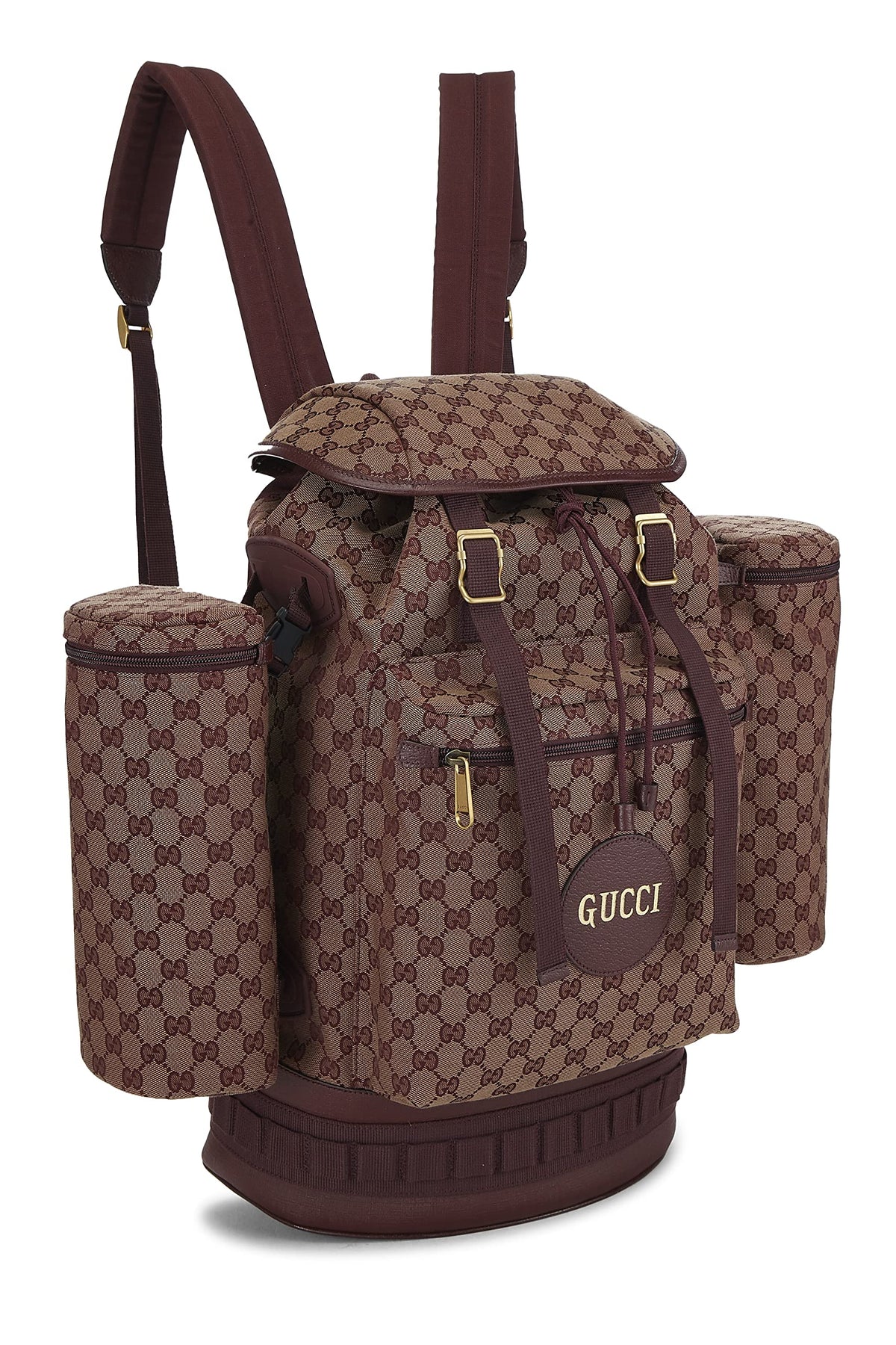 Pre-Loved Burgundy Monogram Canvas Hiking Backpack