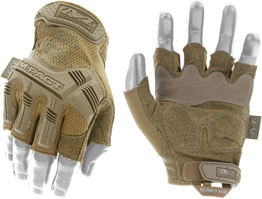 Mechanix Wear - M-Pact Fingerless Coyote Gloves (Large, Brown)