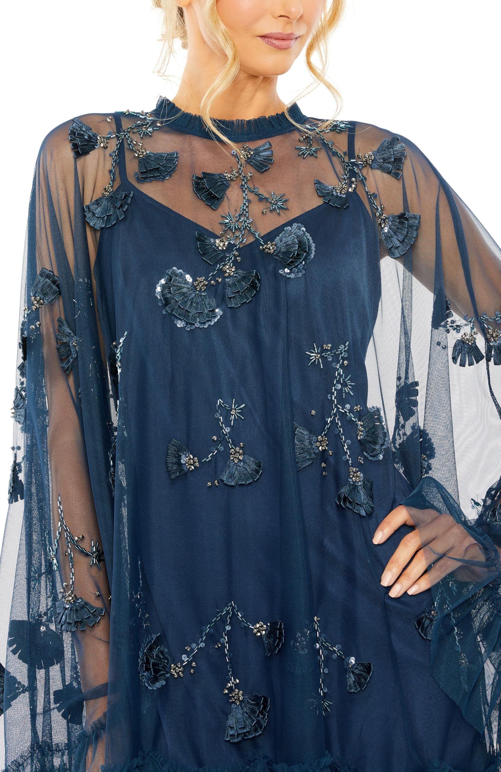 Embellished Trapeze Dress