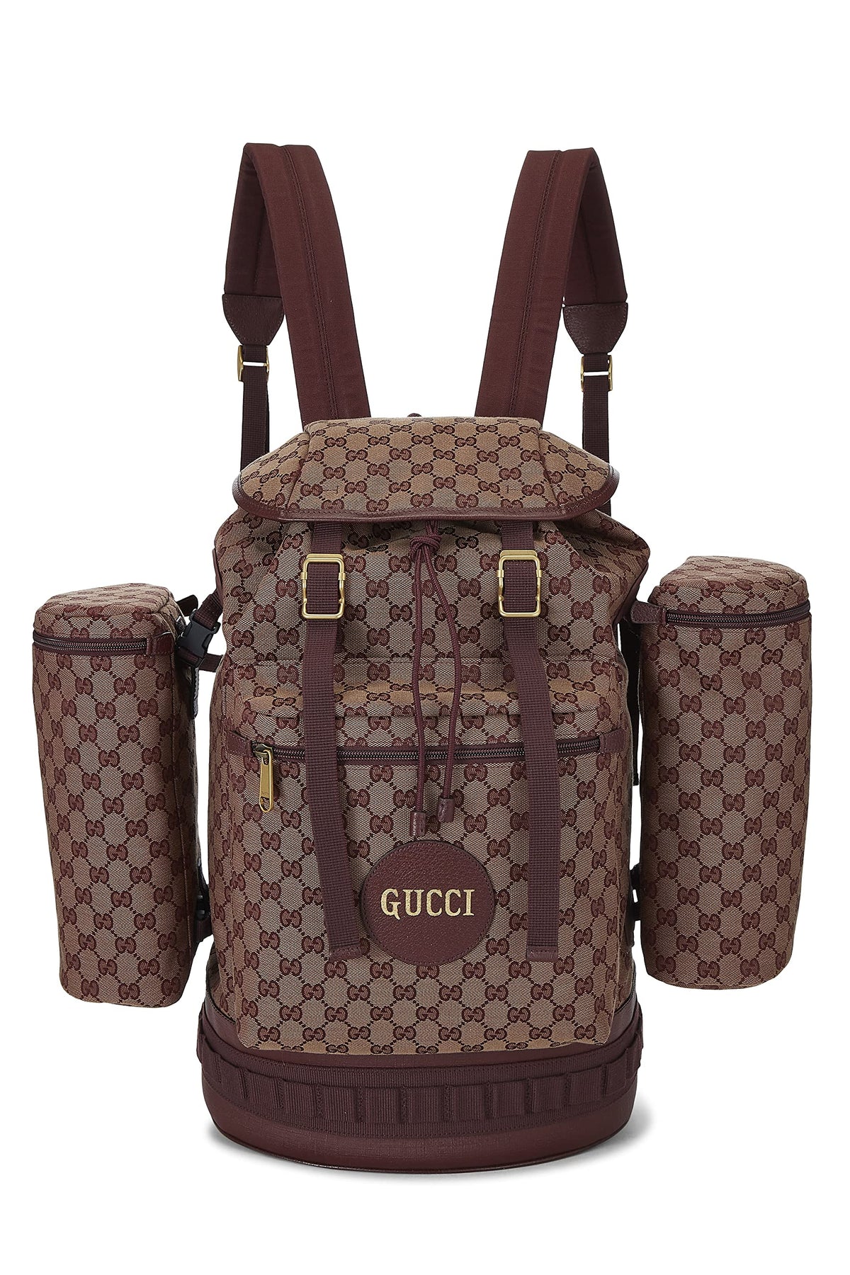 Pre-Loved Burgundy Monogram Canvas Hiking Backpack