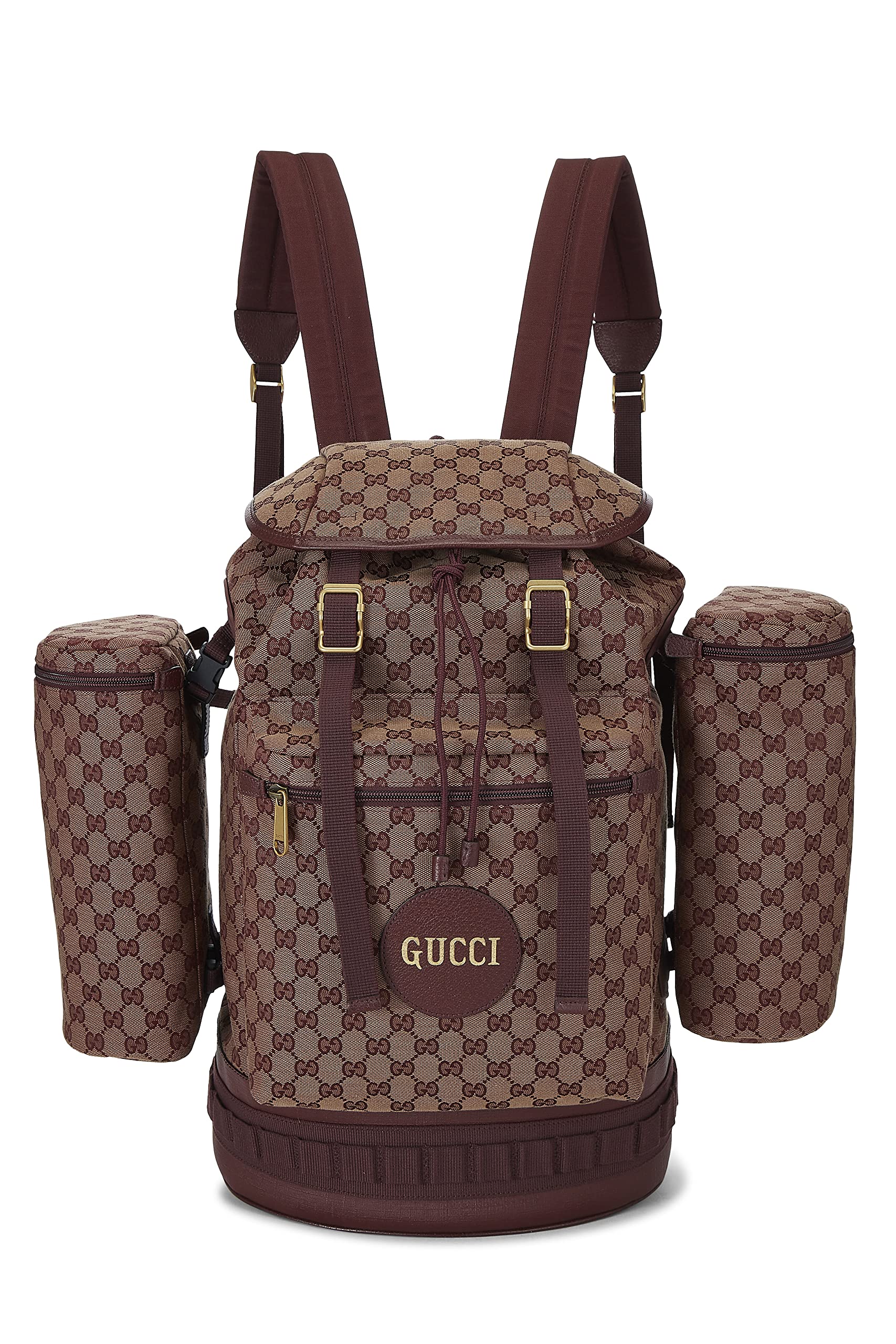 Pre-Loved Burgundy Monogram Canvas Hiking Backpack